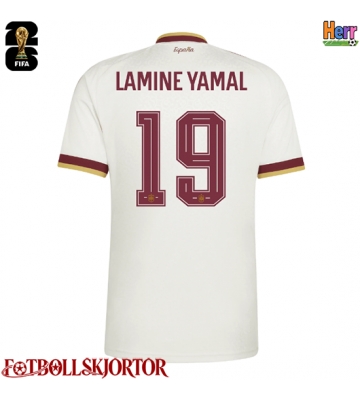 Spanien Lamine Yamal #19 Bortatröja VM 2026 Kortärmad
